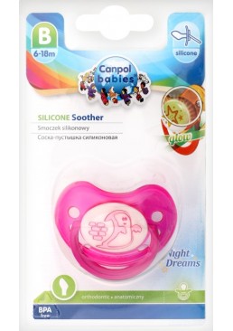 Пустышка Canpol Babies Night Dreams анатомическая (с 6 до 18 месяцев), 1 шт