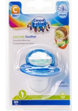 Пустышка силиконовая Canpol Babies Night Dreams анатомическая (с 18 месяцев), 1 шт