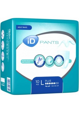 Подгузники-трусики для взрослых iD Plus L, 10 шт