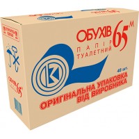 Туалетний папір Обухів 65 одношарова, 48 рулонів (ящик)