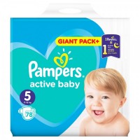 Підгузки Pampers Active Baby 5 Junior (11-16 кг) Mega Pack, 78 шт