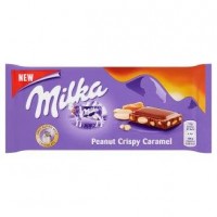Шоколад Milka Peanut Crispy Caramel молочный арахис и карамель 100г