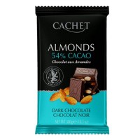 Черный шоколад с миндалём Cachet with Almonds Dark Chocolate 300 г