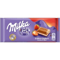 Шоколад молочный Milka Strawberry (с клубничным йогуртом) 100г 
