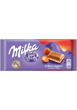 Шоколад молочный Milka Strawberry (с клубничным йогуртом) 100г 