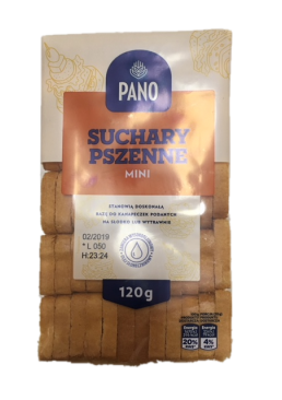 Гренки Pano 120г. Suchary Pszenne mini 
