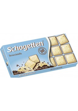Шоколад Schogetten Stracciatella білий з шматочками зерен какао, 100 г