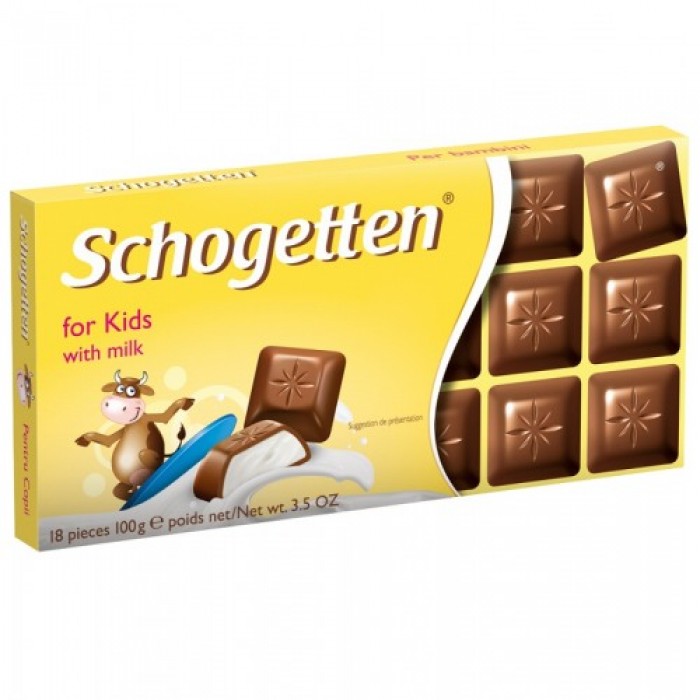 Шоколад Schogetten for Kids Дитячий з молоком, 100 г - 