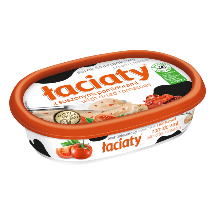 Сыр сливочный Łaciaty z suszonymi pomidorami с помидорами, 135 г - 