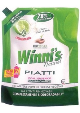 Засіб для миття посуду з ароматом лайма Winnis Piatti Lime Eco-Ricarica, 1 л