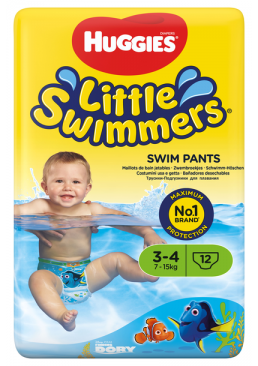 Подгузники для плавания Huggies Little Swimmers 3-4 (7-15кг), 12 шт 