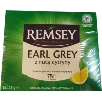 Чай черный REMSEY Earl Grey Cytryny, 75 пак