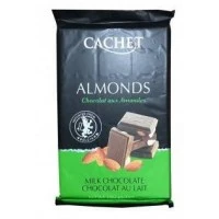 Шоколад молочный с миндалём Cachet Almonds 300г