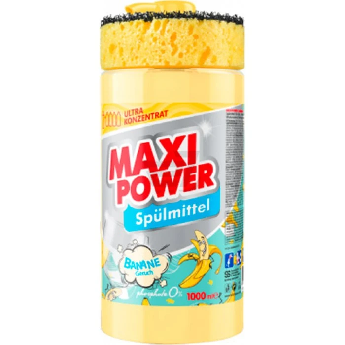 Средство для мытья посуды Maxi Power Банан, 1 л - 