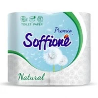 Трехслойная туалетная бумага Soffione Natural, 4 рулона