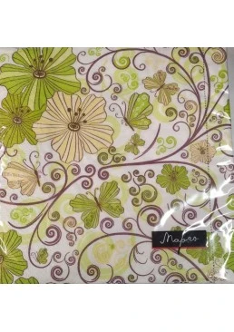 Салфетки столовые сервировочные Марго 3-х слойные, рисунок 6, 20 шт