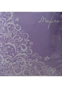 Серветки столові Марго 3-х шарові Фіолет, 20 шт