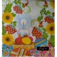 Серветки столові Марго 3-х шарові Великодня свіча, 18 шт