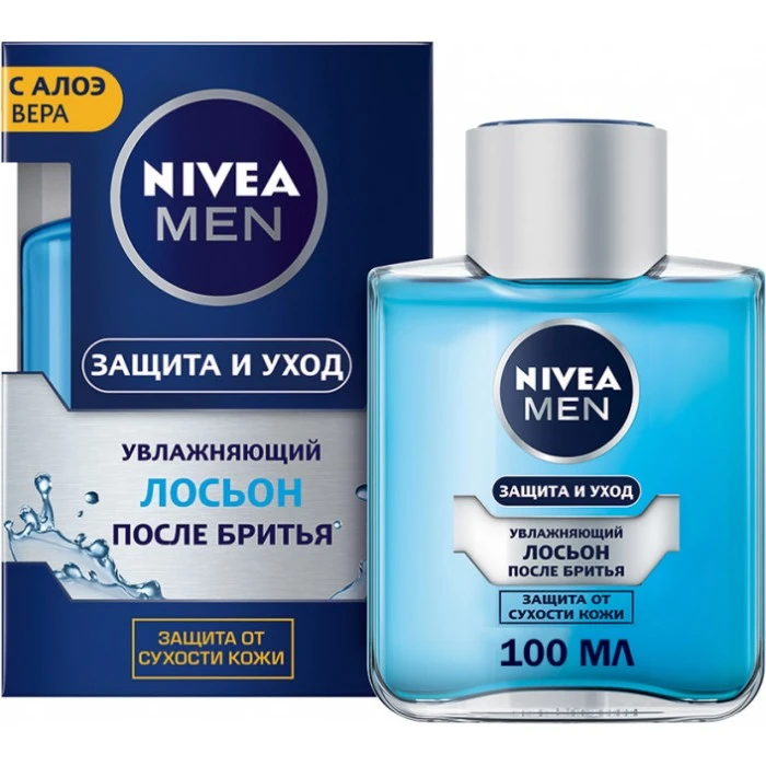 Лосьйон після гоління Nivea Men Захист і догляд зволожуючий з алое вера, 100 мл - 