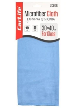 Серветка автомобільна Carlife з мікрофібри (30x40 см) синя, 1 шт