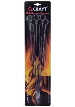 Шампура угловые Скаут KM-0745, 6 шт (40 см)