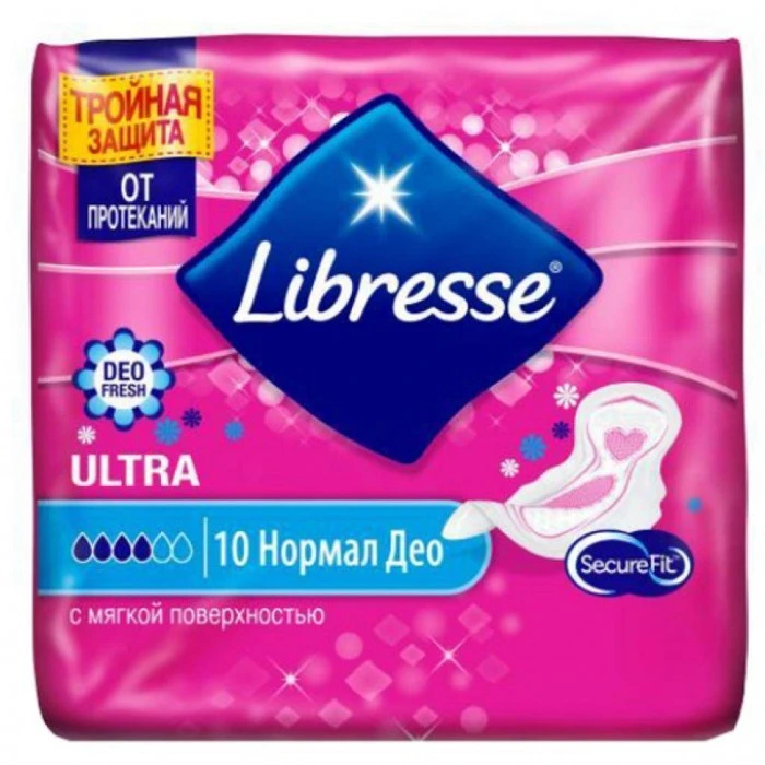 Прокладки гигиенические с ароматом Libresse Ultra Thin Normal Deo, 10 шт - 