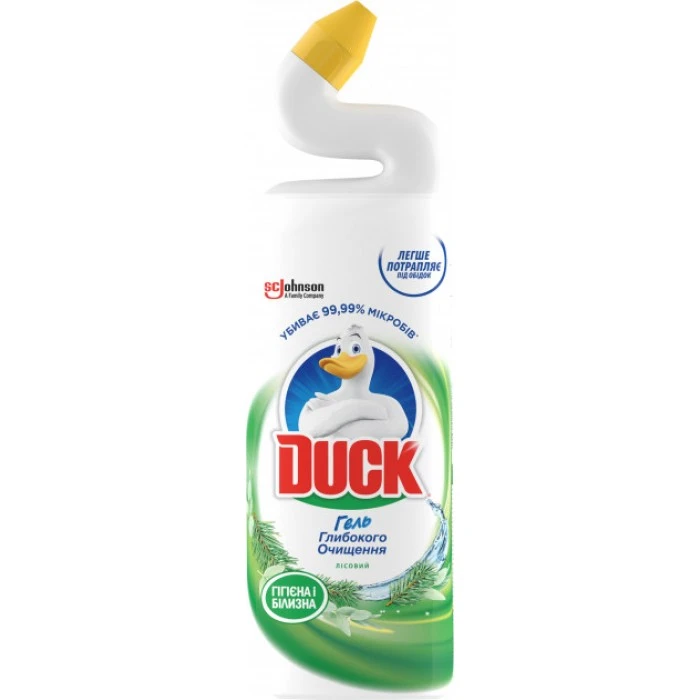Чистящее средство для унитаза Duck 5в1 Гигиена и белизна Лесной, 900 мл - 