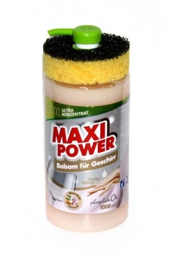 Засіб для миття посуду Maxi Power з мигдальним бальзамом, 1 л