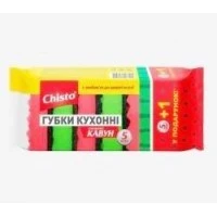 Губка для посуды Chisto Арбуз, 5+1 шт 
