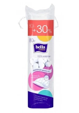 Ватные диски Bella, 80 шт + 30 %