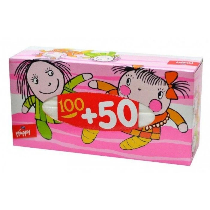 Платочки универсальные двухслойные BELLA Happy 100+50шт - 