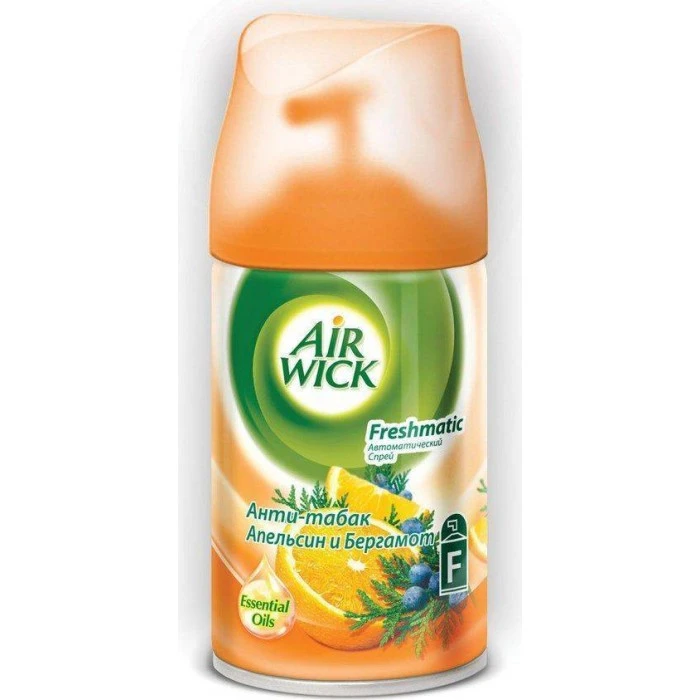 Змінний балон до освіжувач повітря Air Wick Антитютюн Апельсин і кедр 250 мл - 