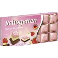 Шоколад Schogetten Trilogia Strawberry белый шоколад и клубника, 100 г