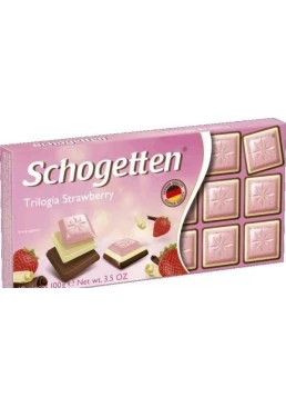 Шоколад Schogetten Trilogia Strawberry белый шоколад и клубника, 100 г