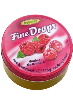Льодяники Woogie Fine Drops Geschmack зі смаком малини, 200 г