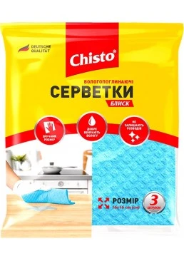 Салфетки влаговпитывающие Chisto Блеск, 3 шт