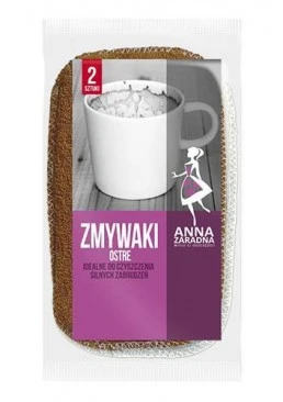 Губка для посуды Anna Zaradna для сильных загрязнений, 2 шт