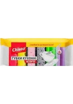 Кухонные губки Chisto Ассорти, 6 шт