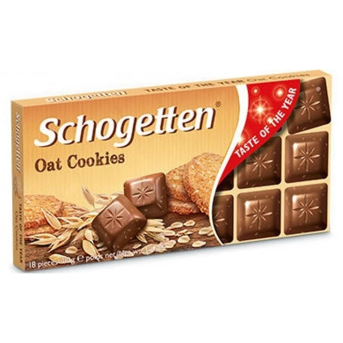Шоколад молочный Schogetten с кусочками овсяного печенья, 100 г - 