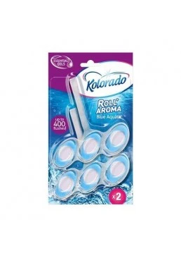 Туалетний блок для унітазу Kolorado Roll Aroma Cиний океан, 51 г х 2 шт