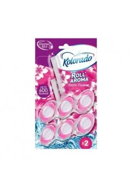 Туалетный блок для унитаза Kolorado Roll Aroma Экзотические цветы, 51 г х 2 шт