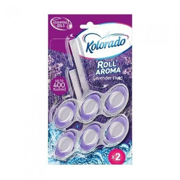 Туалетный блок для унитаза Kolorado Roll Aroma Лавандовое поле, 51 г х 2 шт - 