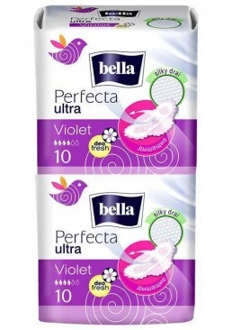 Гигиенические прокладки Bella Perfecta Ultra Violet Deo Fresh 4 капли, 20 шт