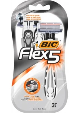 Cтанки для гоління одноразові BIC Flex 5 Dispo, 3 шт