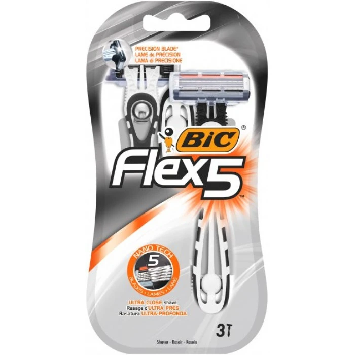 Cтанки для бритья одноразовые BIC Flex 5 Dispo, 3 шт  - 