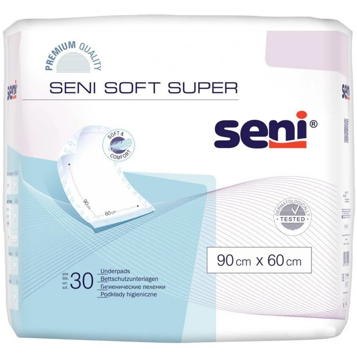 Одноразовые пеленки Seni Soft Super, 90х60 см, 30 шт - 
