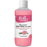Молочная крем-пена для ванн Milky Dream Дамасская роза и ваниль Изысканная роскошь, 1 л