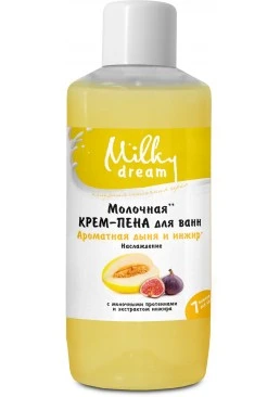 Молочная крем-пена для ванн Milky Dream Ароматная дыня и инжир Наслаждение, 1 л