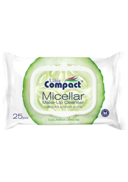 Серветки вологі Ultra Compact Micellar з міцелярно водою, 25 штук
