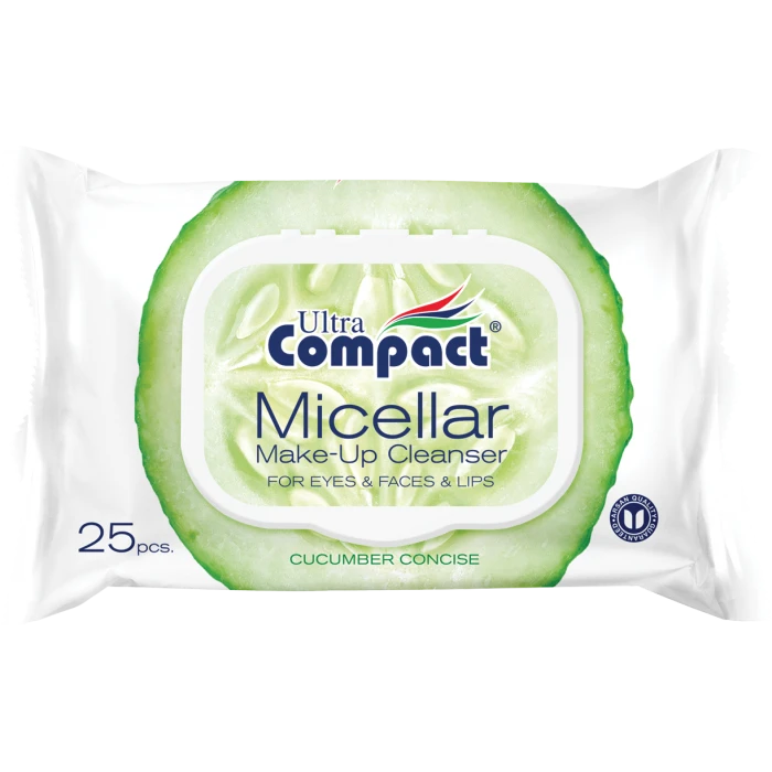 Серветки вологі Ultra Compact Micellar з міцелярно водою, 25 штук - 